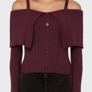 Killstar dusk empress knit top in purple size extra small  NWT